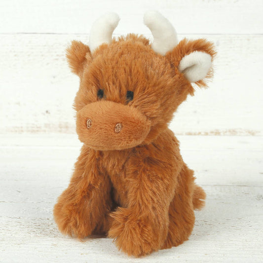 Brown Highland Cow Plush 11cm